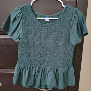 Old Navy Smocked Peplum Top